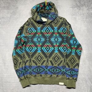 Denim & Supply Ralph Lauren Hoodie Mens Small Multicolor Native Print Cotton